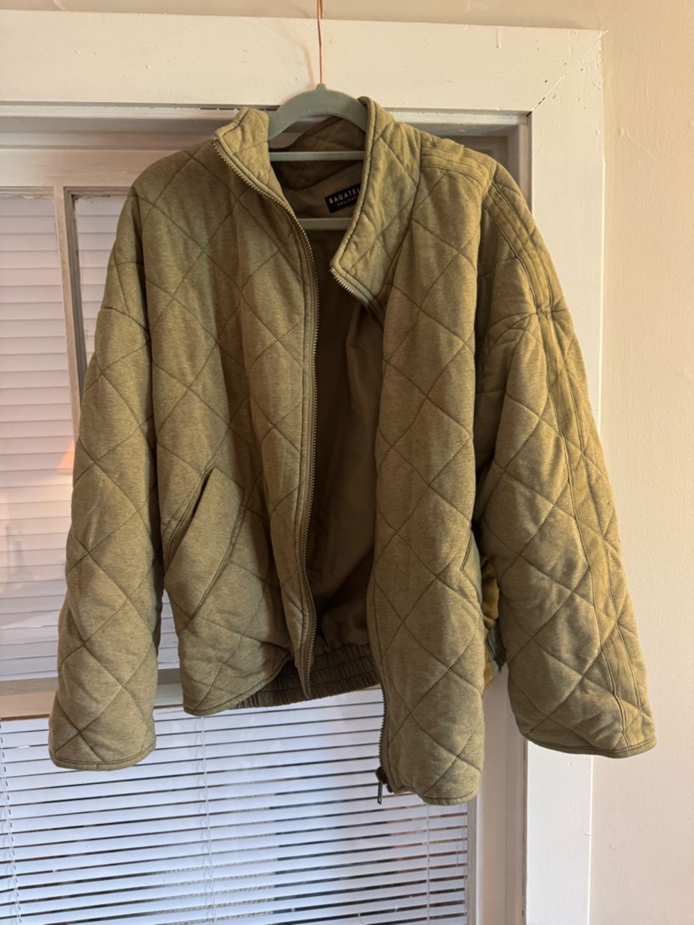 Quilted Olive Jacket - Unbranded